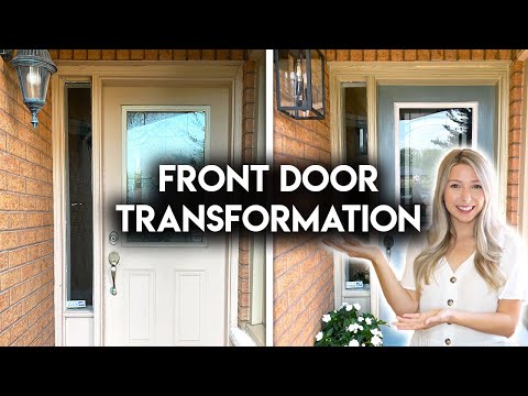 DIY FRONT DOOR MAKEOVER ON A BUDGET!