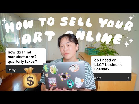 HOW TO SELL YOUR ART ONLINE 💰 finding manufacturers, TAXES, starting a youtube channel