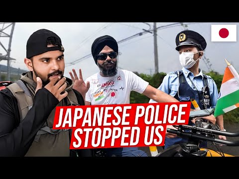 Japanese Police ne kyu Roka II cycling osaka to kyotoI  Indian in Japan II