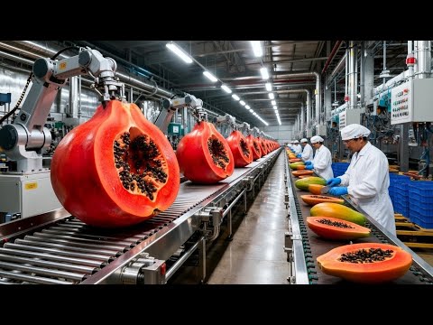 Inside a Modern Papaya Factory: From Farm to Dessert (The Whole Process)