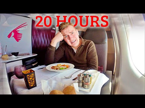 20 Hours on World’s LONGEST Qatar Qsuite Flight💀