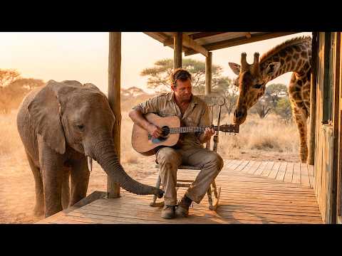 Baby Elephant and Giraffe Loved This Man’s Guitar — Until One Morning He Didn’t Come | Animal Rescue