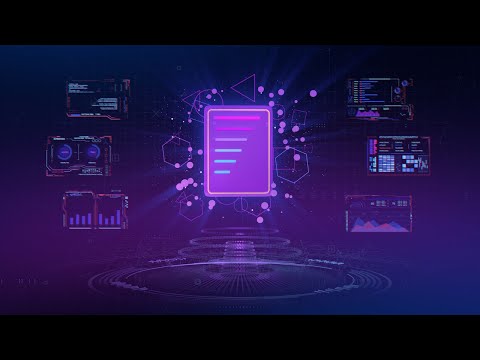 Cyberpunk Futuristic File Icon Background video | Footage | Screensaver