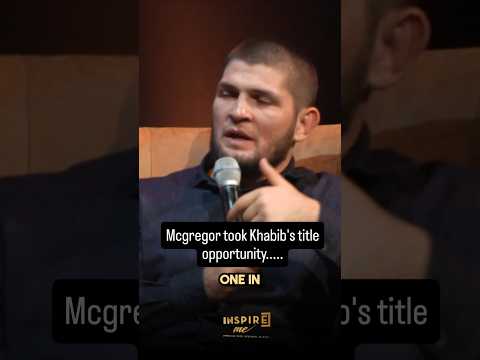 Conor Mcgregor stole Khabib's chance of the title back in 2016....