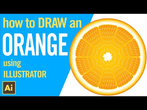 How to draw an ORANGE using Illustrator.