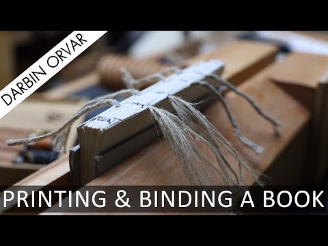 How To Bookbind a Book - Step by Step (using a book press, plough, sewing frame & book vise)