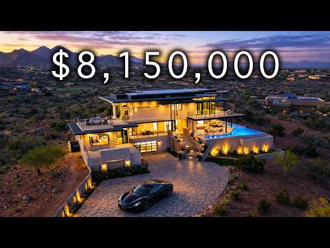 Inside This $8,150,000 Custom Designed Mansion Built on Top of a Desert Mountain!
