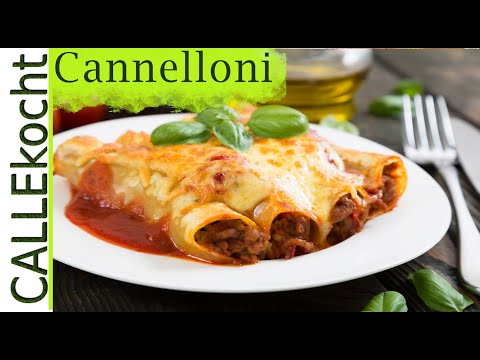 Cannelloni mit Hackfleisch-Tomatensauce u. Béchamelsauce selber machen