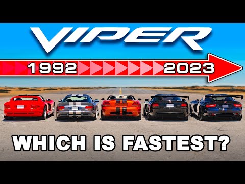 Every Dodge Viper tested 0-60mph!