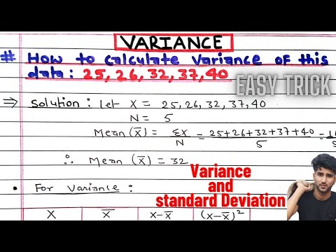 How to calculate Variance || How to calculate standard deviation|| Variance and standard deviation