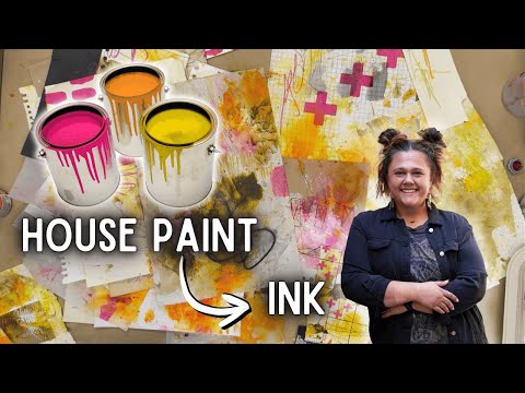 Using house paint for art | Filling squeeze bottles