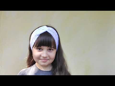 МК .Красивая Повязка с Необычным узлом (Вязать легко)