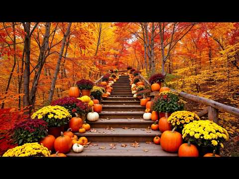 Beautiful Autumn Scenery π Soothing Autumn Music For Relax, Stress & Anxiety Relief, Calm Nervous