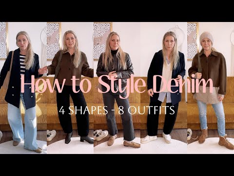 How to Style Denim for Fall & Winter | 4 Denim Shapes & 8 Trendy Outfit Ideas