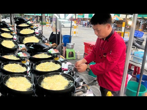 Amazing Wok Skills! Thai Master Chef Cooked Crispy Seafood Omelette and Pad Thai | Thai Street Food