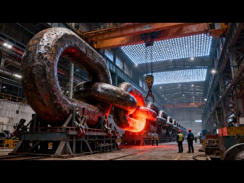 Inside The Steel Anchor Chains FACTORY - How Giant Anchor Chains Are Made (Full Process)