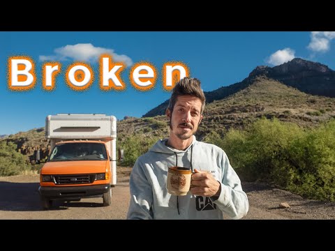 Sleeping on the side of the Road with SMOKING BRAKES in Globe Arizona