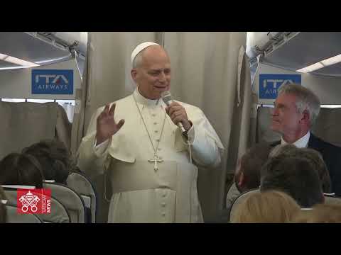 December 2, 2025 Pope Leo XIV in Flight Press Conference - Apostolic Journey in Türkiye and Lebanon