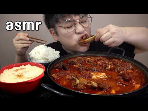 Today‘s menu Spicy braised short ribs mukbang Legend koreanfood asmr