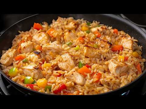 ❗️This rice with chicken recipe is so delicious! I make it 3 times a week!