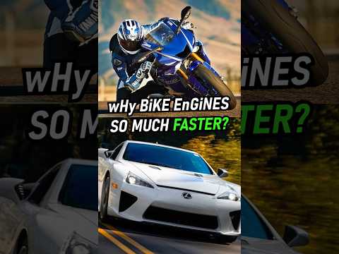 wHy Do MoTORcYCLE ENGiNEs ReV MUCH FASTER tHaN CaRs?