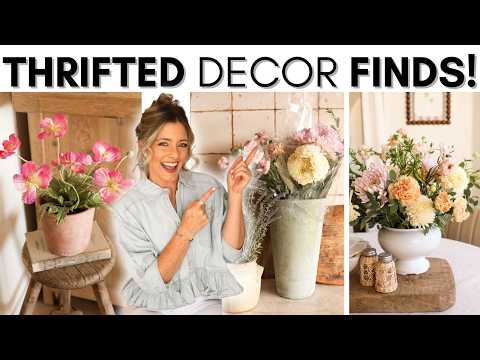THRIFTING MY SPRING DECOR || HIGH-END THRIFT STORE FINDS || HOME DECORATING IDEAS ON A BUDGET