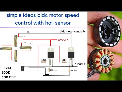 simple ideas bldc motor speed control with hall sensor || how to make bldc motor esc using mosfet