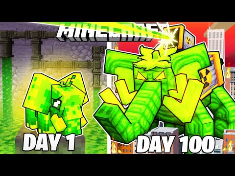 I Survived 100 Days as a RADIOACTIVE BRAINROT in Minecraft!