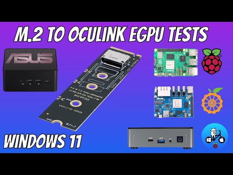 External Graphics card test with M.2 to Oculink adapter