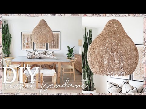 LARGE BOHO DIY LIGHT PENDANT | HOME DECOR
