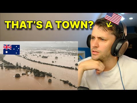 American reacts to MASSIVE flooding in Australia, incredible rescues