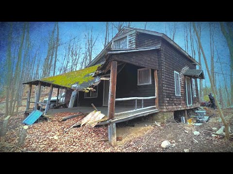 I bought an ABANDONED CABIN in the WOODS- Fixing the COLLAPSED foundation! Episode 2