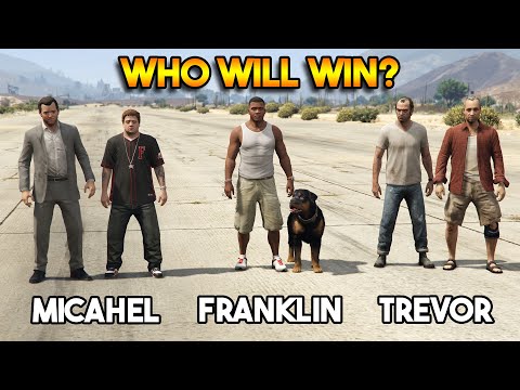 GTA 5 ONLINE : FRANKLIN VS MICHAEL VS TREVOR (BEST COMPANION?)