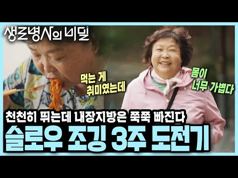 [생로몸빵] 맛잘알 사례자도 3주만에 내장지방이 쏙 빠지는 마법! 느리게 뛰면 뱃살이 삭제된다!  '슬로우 조깅' 3주 도전기 I KBS 241030 방송