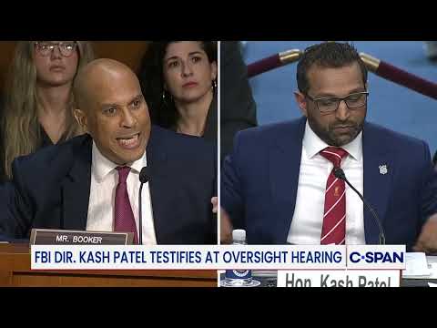 Heated Exchange between Sen. Cory Booker (D-NJ) to FBI Director Kash Patel