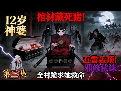 殘腿小神婆，第三集，為借運煉屍，親生女兒將父親屍體換成死豬，不料惹怒了閻王座下第九孫女！|恐怖動漫|懸疑動漫|虐心動漫