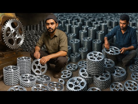 How Motorcycle Rear Wheel Sprockets Are Made | Incredible Manufacturing Process
