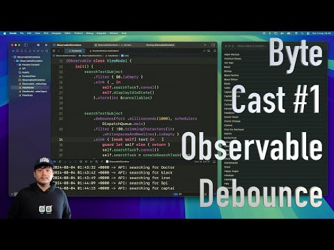ByteCast #1 - Search with Debounce in SwiftUI | @Observable | Combine