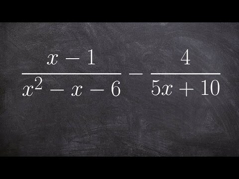 Subtracting two rational expressions with unlike denominators