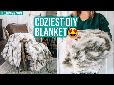 How to Make a DIY Cozy Faux Fur Throw Blanket 😍