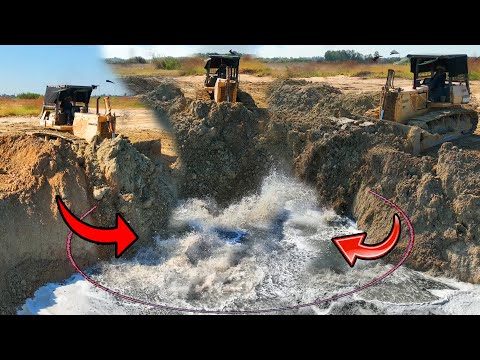 Road!!Building In The Background Are Stunning Dump Truck Huge Moving Dirt Power Dozer Pushing Soil