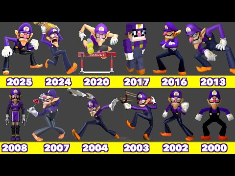 Evolution of Waluigi Playable Character Game Graphics In Nintendo Games (2000-2025)