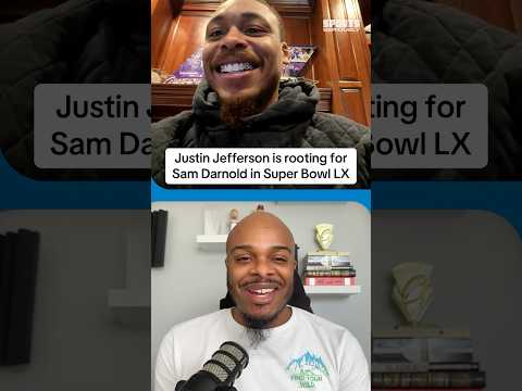 Justin Jefferson is rooting for Sam Darnold in Super Bowl LX #shorts