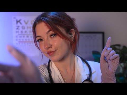 ASMR 💫 Mystery Medical Exam [ questions, eye check, this or that , latex gloves ]