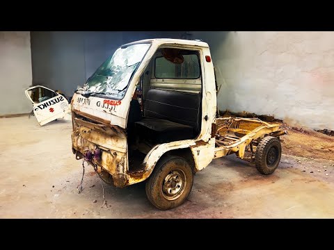 Project of restoring damaged old SUZUKI truck - Process from the ruins