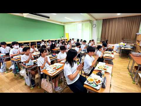 They Serve Themselves? $1.50 Japanese Elementary School Lunch in Osaka