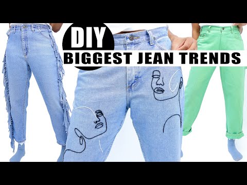 DIY 5 Biggest Jeans Trends For Fall! | Easy & No Sew Included