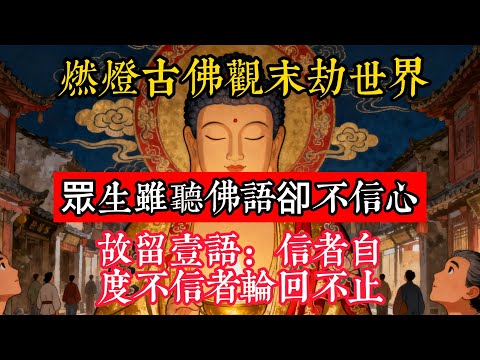 燃燈古佛觀末劫世界，眾生雖聽佛語卻不信心。故留壹語：信者自度，不信者輪回不止。#立地成佛#念佛修行#因果正見#修行障礙化解#生死因果#佛学#佛教