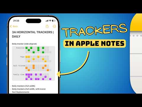 How To Use Trackers in Apple Notes