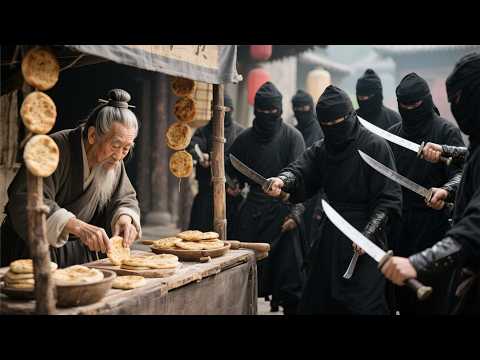 The old man selling cakes is a Kung Fu master, and a group of masters were annihilated by him!